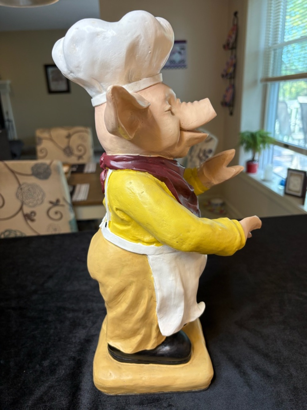 Decorative French Bistro Chef Pug Statue - Picture 7 of 11
